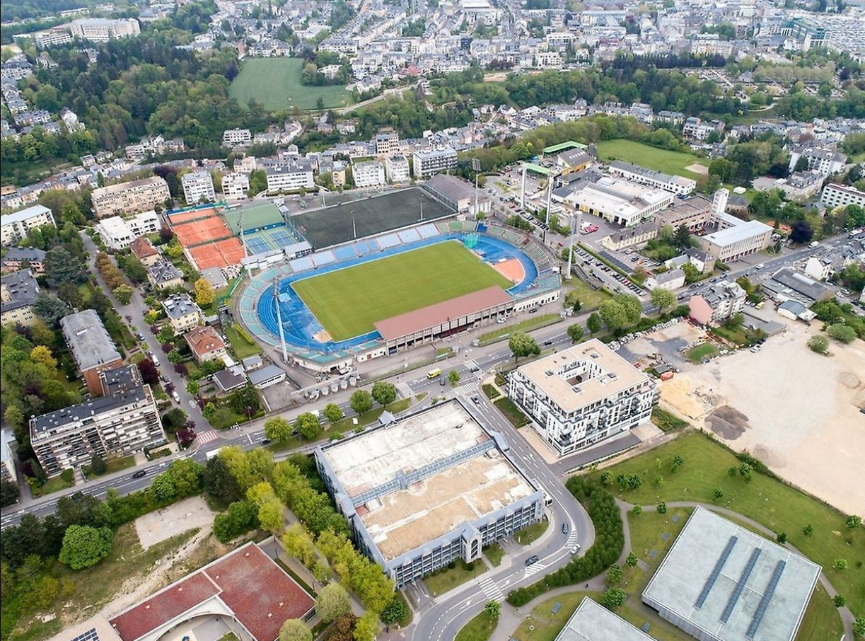 image : Gerry Huberty _ The area around the Stade Josy Barthel is to be redeveloped 